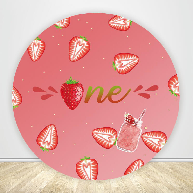 Berry Sweet One Birthday Baby Shower Party Backdrop-ubackdrop