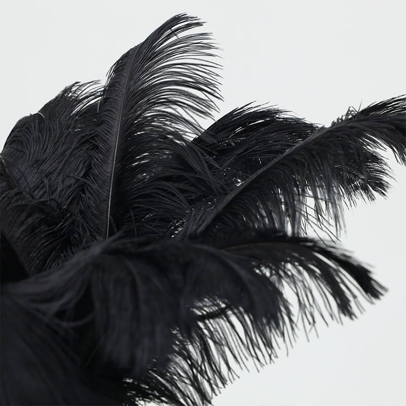 24"-26" Black Natural Ostrich Feathers Centerpiece Filler