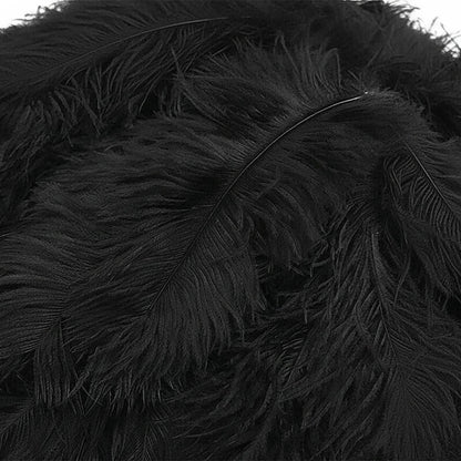 24"-26" Black Natural Ostrich Feathers Centerpiece Filler