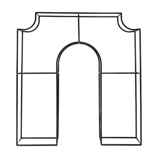 6.5x7.2ft Black Arc de Triomphe Party Backdrop Stand-ubackdrop