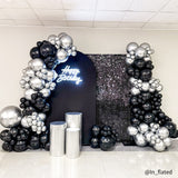 Black Shimmer Wall Panels – Easy Setup Wedding/Event/Theme Party Decorations
