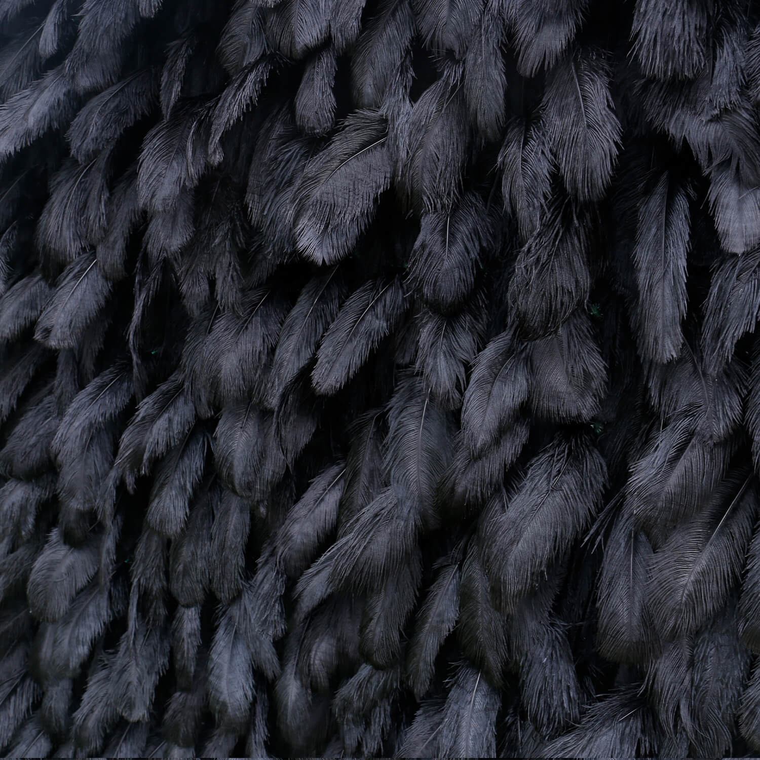 Black Feather Flower Wall for Wedding Arrangement Bridal Shower Party Backdrop-ubackdrop
