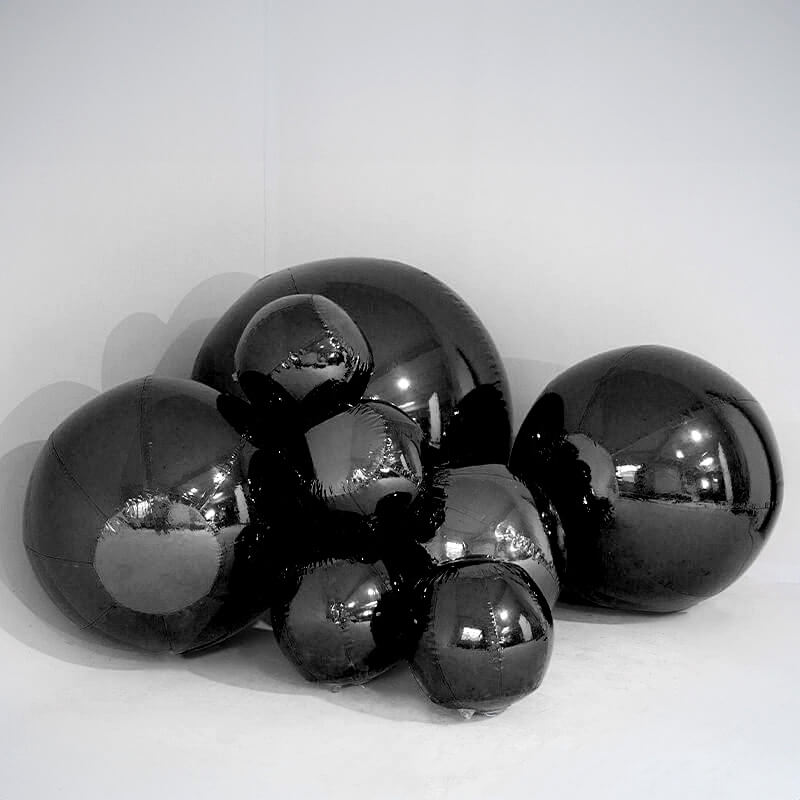 Black Inflatable Mirror Ball Reusable Big Bubble Balloon-ubackdrop