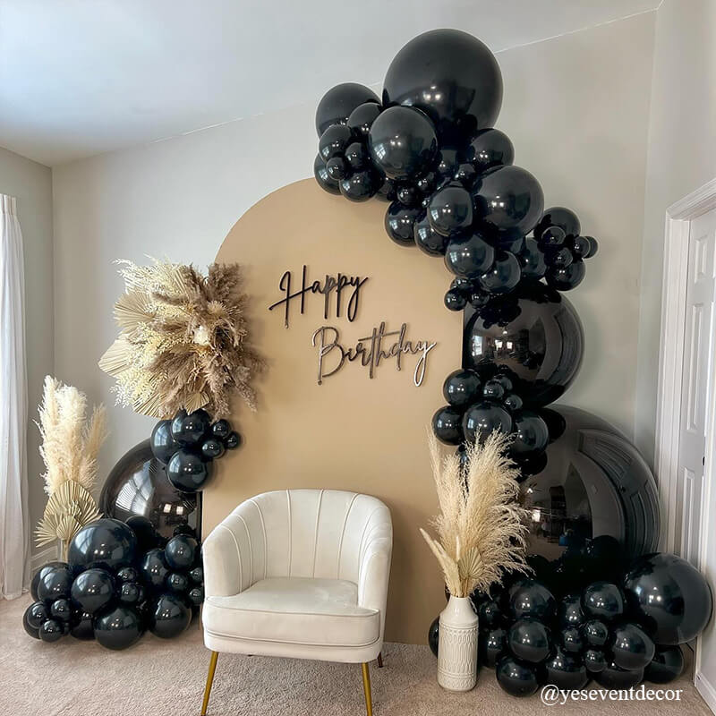 Black Inflatable Mirror Ball Reusable Big Bubble Balloon-ubackdrop