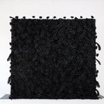 Black Rose Feather Flower Wall Backdrop for Birthday Party Decorations