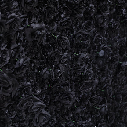 Black Rose Flower Wall Backdrop for Birthday Party Decorations-ubackdrop