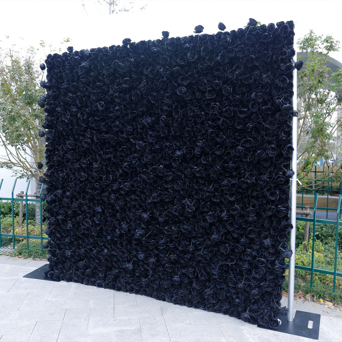 Black Rose Flower Wall Backdrop for Birthday Party Decorations ubackdrop