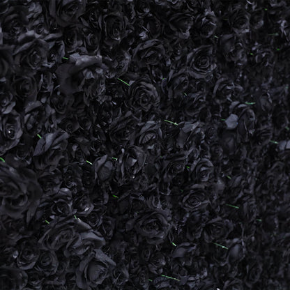 Black Rose Flower Wall Backdrop for Birthday Party Decorations-ubackdrop