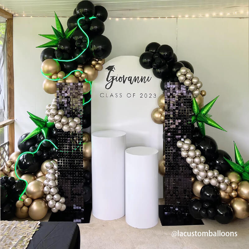 Black Shimmer Wall Panels – Easy Setup Wedding/Event/Theme Party Decorations-ubackdrop