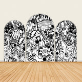 Black and White Best 80's 90's Party Backdrop