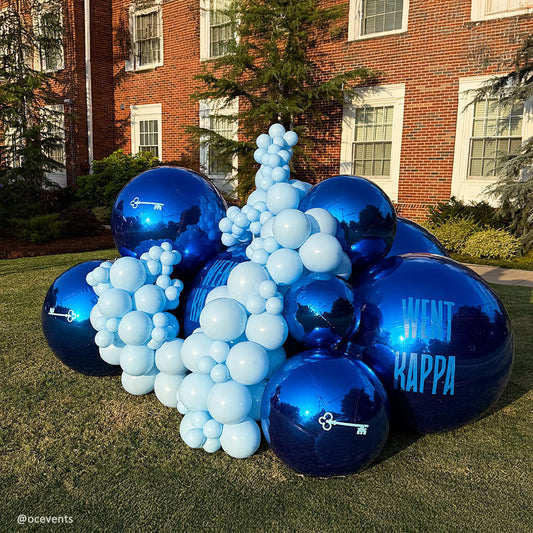 Blue Inflatable Mirror Ball Reusable Big Bubble Balloon-ubackdrop