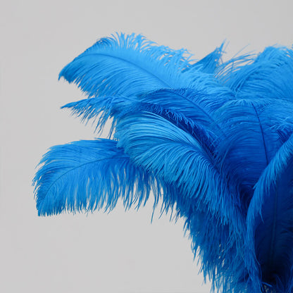 24"-26" Blue Natural Ostrich Feathers Centerpiece Filler