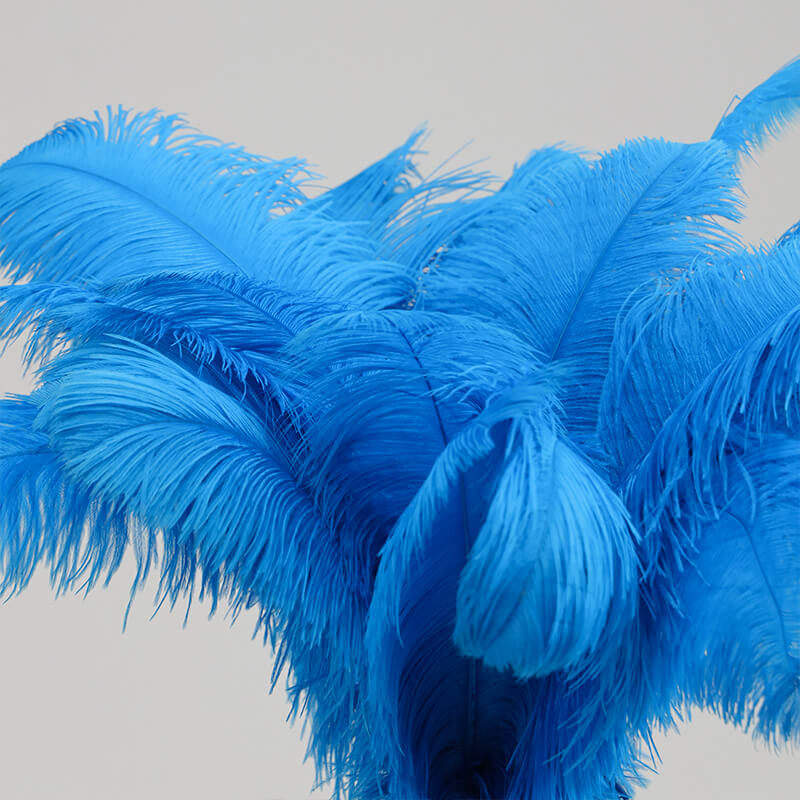24"-26" Blue Natural Ostrich Feathers Centerpiece Filler