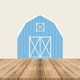 Blue Barn Door Backdrop Farm Theme Party Decorations