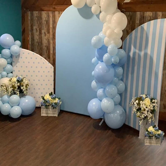 Blue Dots Chiara Backdrop Arched Wall Covers ONLY-ubackdrop