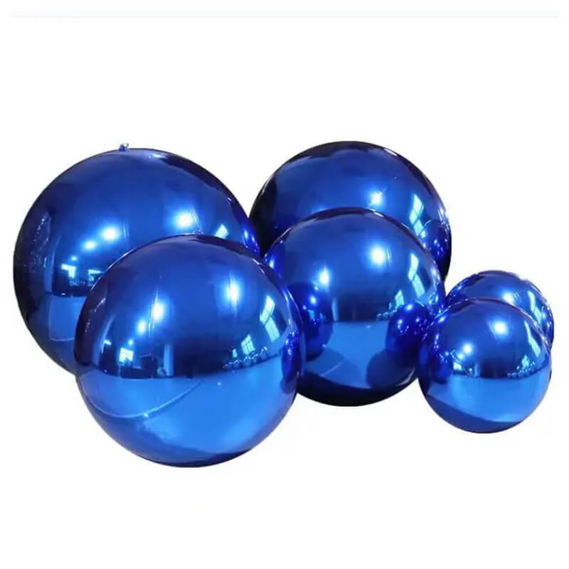 Blue Inflatable Mirror Ball Reusable Big Bubble Balloon-ubackdrop