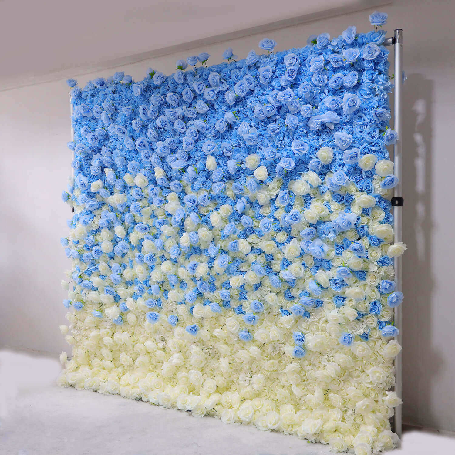 Blue and White Gradient Flower Wall Backdrop for Birthday&Baby Shower Party Decoration-ubackdrop