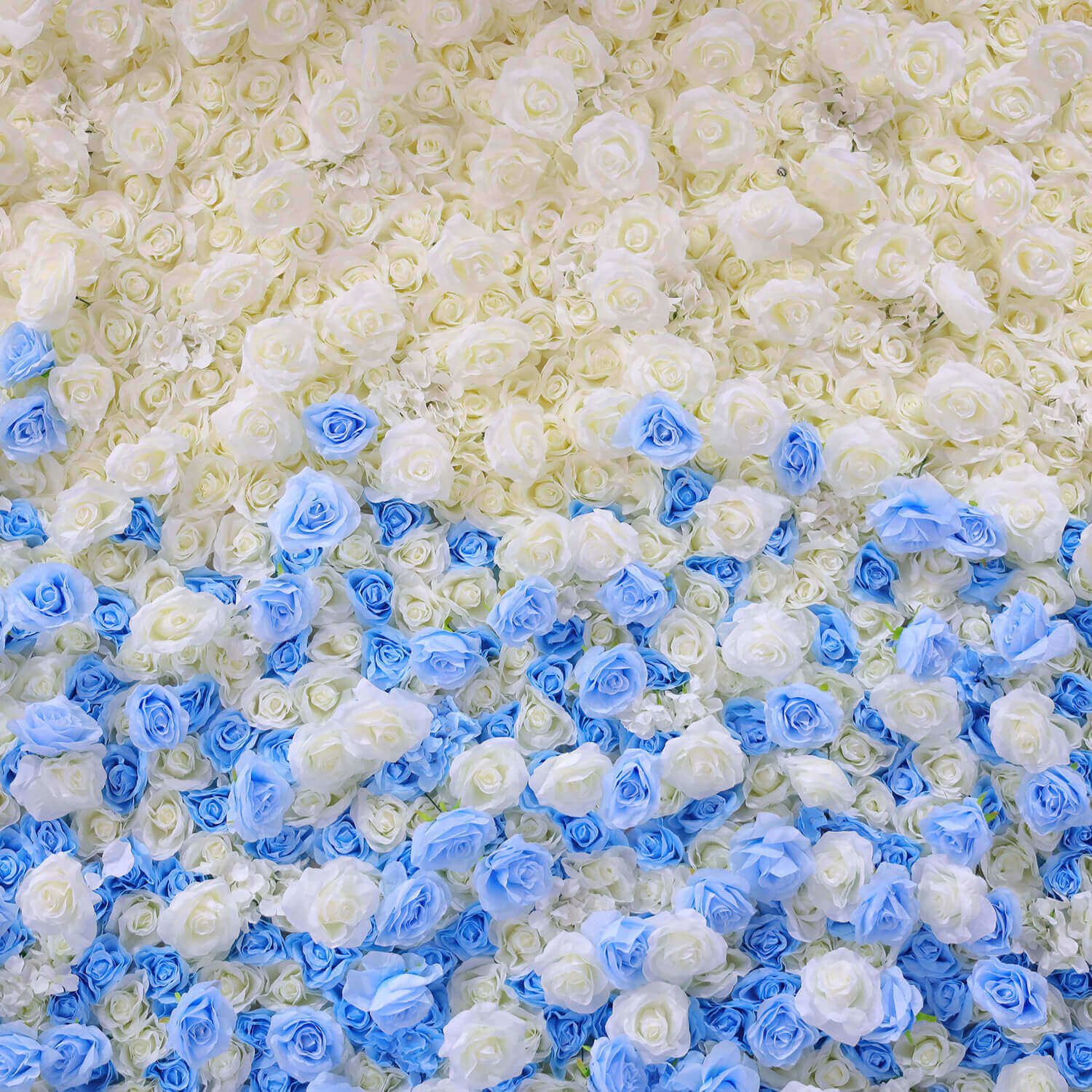 Blue and White Gradient Flower Wall Backdrop for Birthday&Baby Shower Party Decoration-ubackdrop