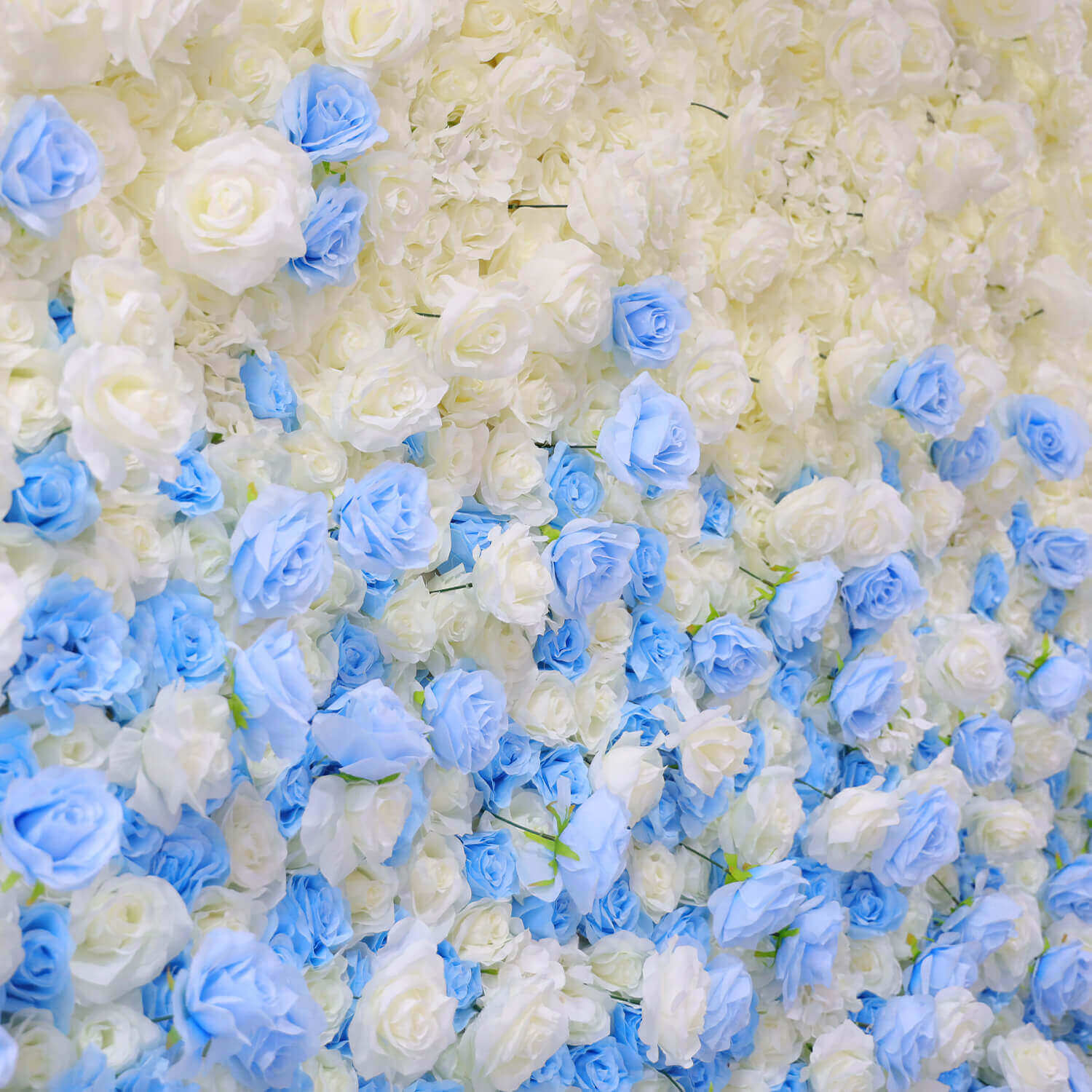 Blue and White Gradient Flower Wall Backdrop for Birthday&Baby Shower Party Decoration-ubackdrop