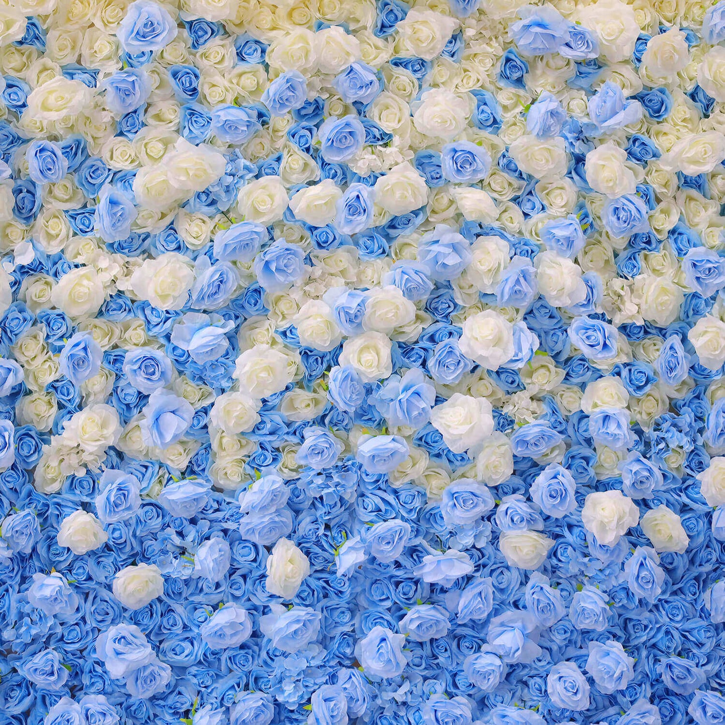 Blue and White Gradient Flower Wall Backdrop for Birthday&Baby Shower Party Decoration-ubackdrop