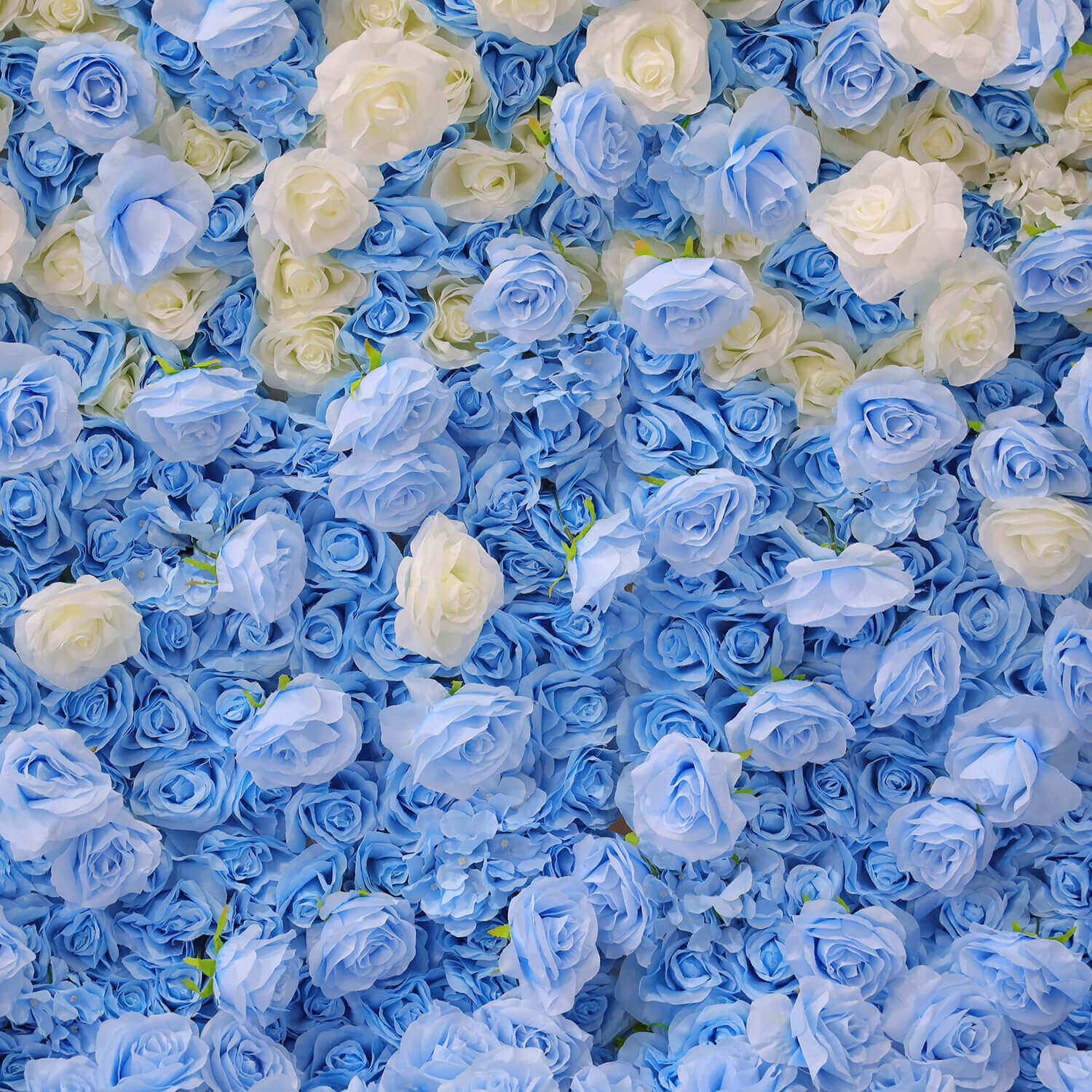 Blue and White Gradient Flower Wall Backdrop for Birthday&Baby Shower Party Decoration-ubackdrop