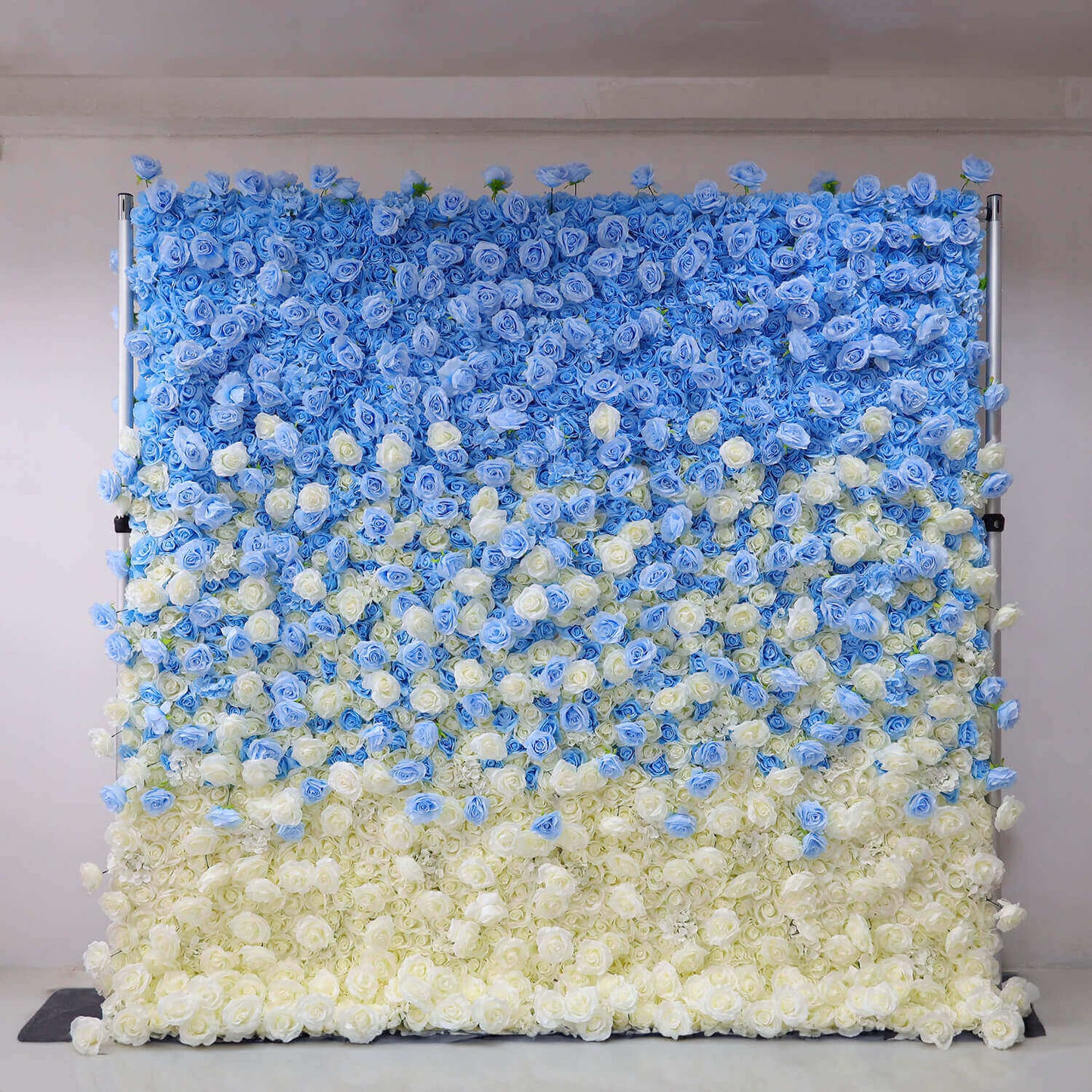 Blue and White Gradient Flower Wall Backdrop for Birthday&Baby Shower