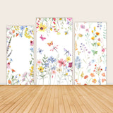 Blue Flowers Baby Shower Party Backdrop