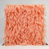 Boho Pink Orange Feather Flower Wall for Party Backdrop