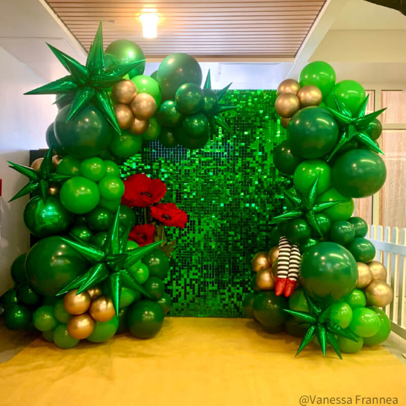 Bright Green Shimmer Wall Panels – Easy Setup Birthday/Event/Theme Party Decorations