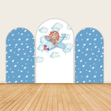 Cartoon Bear Theme Baby Shower Party Backdrop Cover