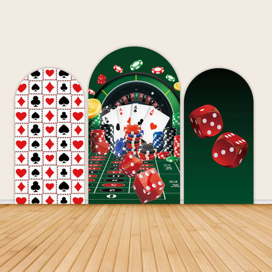Casino Poker Theme Birthday Chiara Arched Wall Covers-ubackdrop