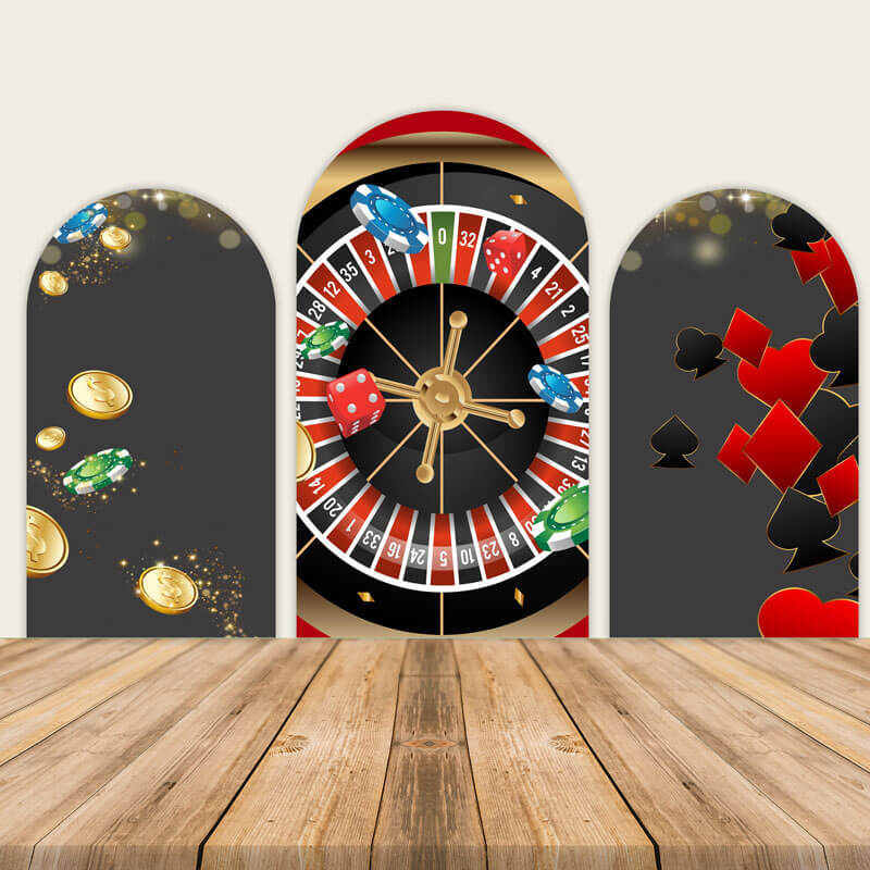 Casino Themed Chiara Arched Wall Covers-ubackdrop