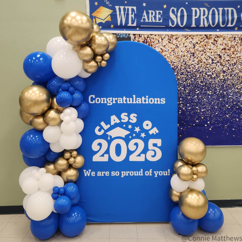 4x7ft Chiara Arched Backdrop Frame Custom Arched Wall Backdrop Cover for Party Decoration-ubackdrop