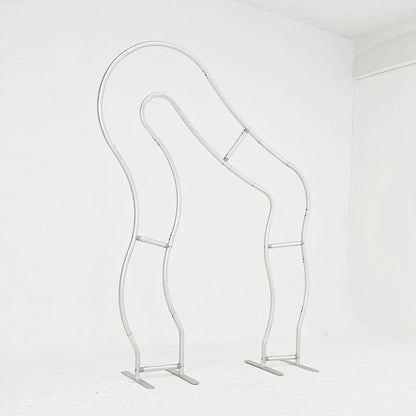 6x7ft Chiara Wave Curved Arch Frame Irregular Backdrop Stand for Event-ubackdrop