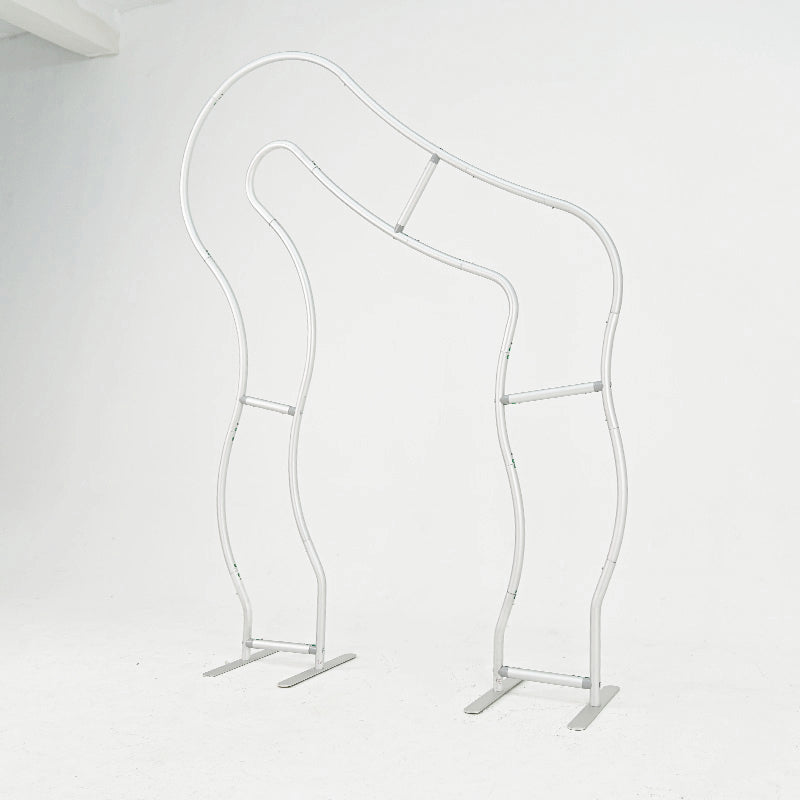 6x7ft Chiara Wave Curved Arch Frame Irregular Backdrop Stand for Event-ubackdrop