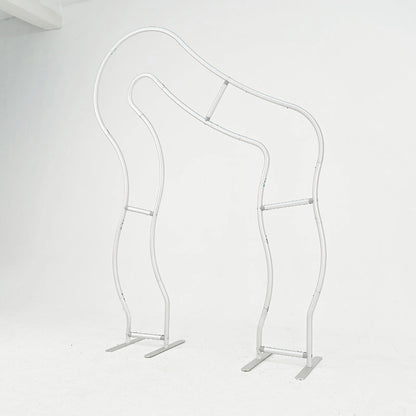 6x7ft Chiara Wave Curved Arch Frame Irregular Backdrop Stand for Event-ubackdrop