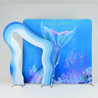 6x7ft Chiara Wave Curved Arch Frame Irregular Backdrop Stand for Event-ubackdrop