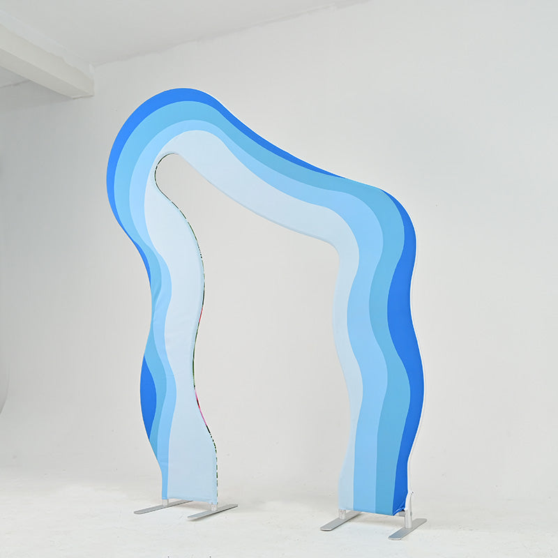 6x7ft Chiara Wave Curved Arch Frame Irregular Backdrop Stand for Event-ubackdrop