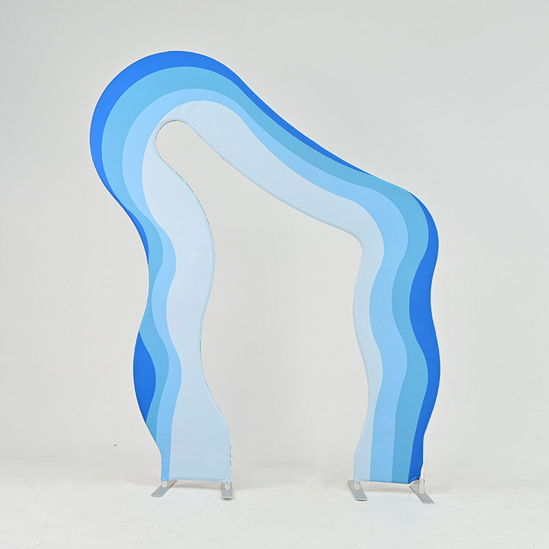 6x7ft Chiara Wave Curved Arch Frame Irregular Backdrop Stand for Event-ubackdrop