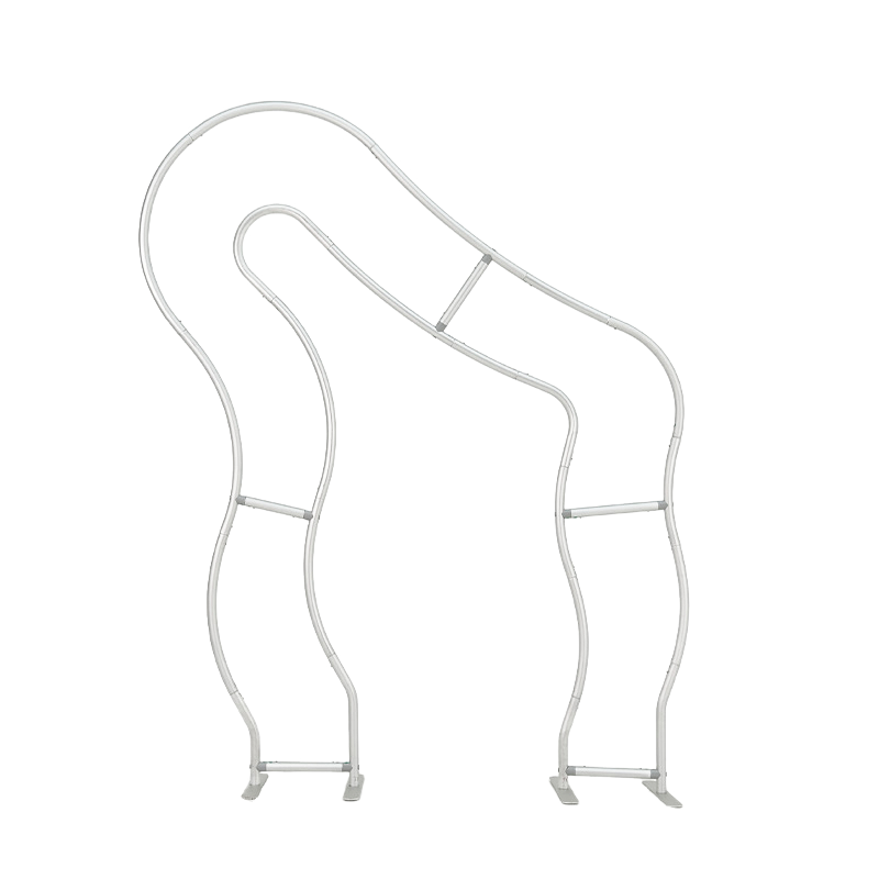 6x7ft Chiara Wave Curved Arch Frame Irregular Backdrop Stand for Event-ubackdrop