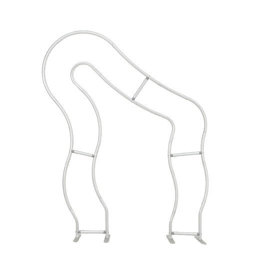 6x7ft Chiara Wave Curved Arch Frame Irregular Backdrop Stand for Event-ubackdrop