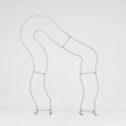 6x7ft Chiara Wave Curved Arch Frame Irregular Backdrop Stand for Event-ubackdrop