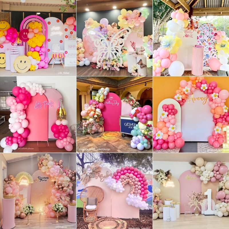 Chiara Backdrop Wall Set, Arched Wall Set Birthday&Baby Shower&Wedding Party Decoration-ubackdrop