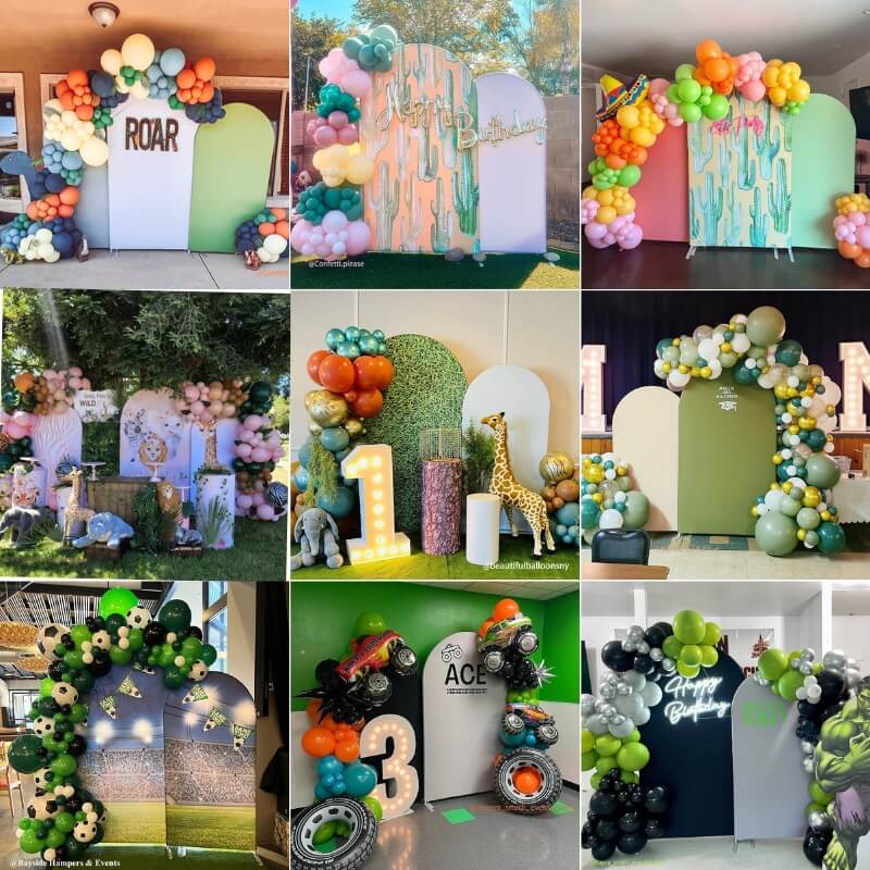 Chiara Backdrop Wall Set, Arched Wall Set Birthday&Baby Shower&Wedding Party Decoration-ubackdrop