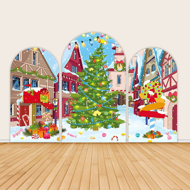 Christmas Tree Chiara Arched Wall Covers-ubackdrop