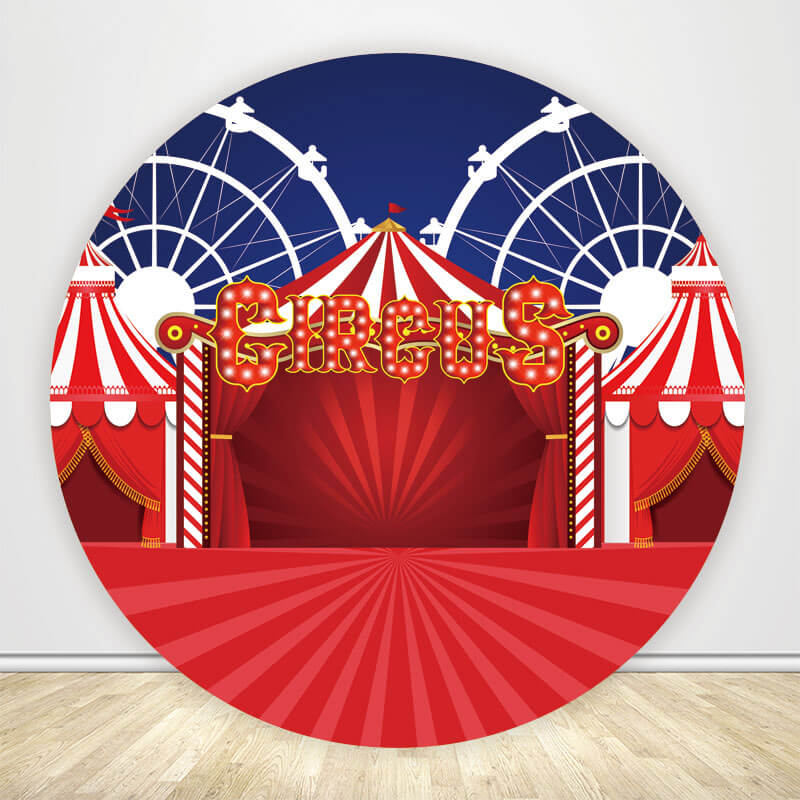 Circus Carnival Kids Birthday Party Backdrop Cover-ubackdrop