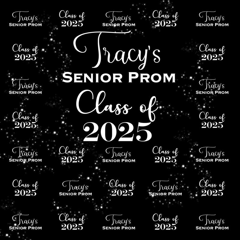 Class of 2025 Backdrop Black and White Graduation Party Background-ubackdrop