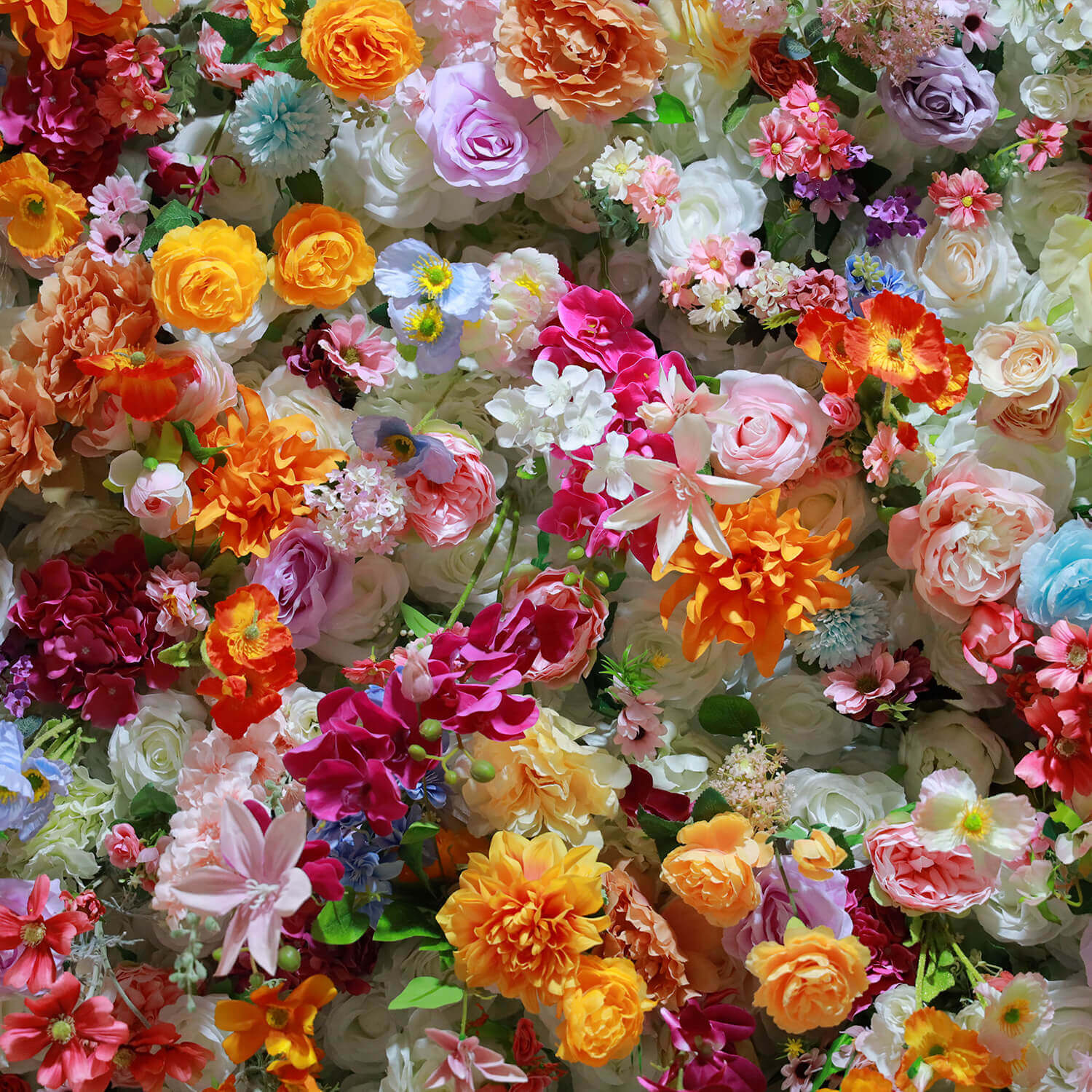 Colorful Artificial Wedding Flower Wall Backdrop For Event Wedding&Birthday Decoration-ubackdrop
