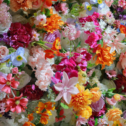 Colorful Artificial Wedding Flower Wall Backdrop For Event Wedding&Birthday Decoration-ubackdrop