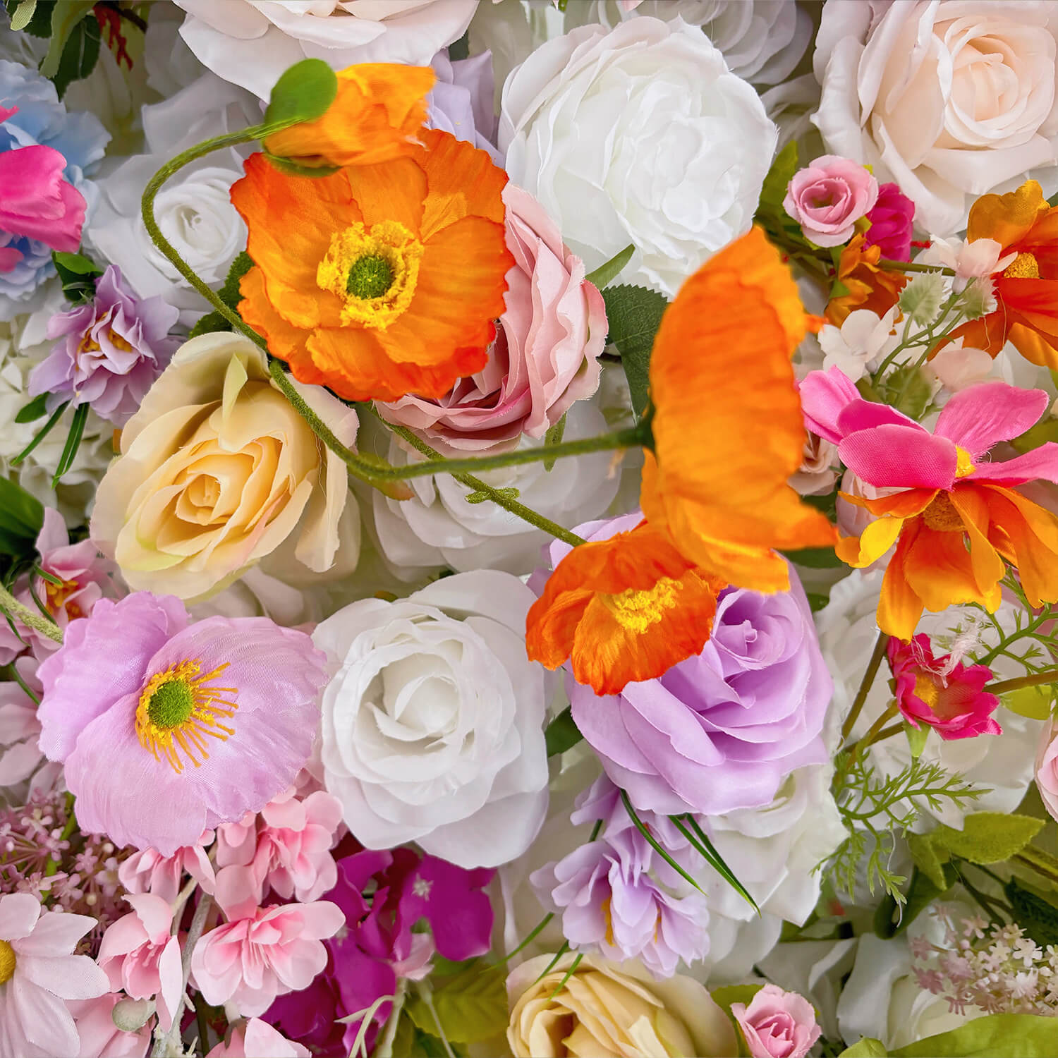 Colorful Artificial Wedding Flower Wall Backdrop For Event Wedding&Birthday Decoration-ubackdrop